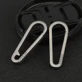 2pcs Simple Titanium Buckle Outdoor EDC Tool Keychain Pocket Titanium Alloy Buckles Camping Accessories-Camping & Hiking