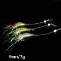 5pcs/lot Shrimp Soft Lure 9cm/6g Fishing Artificial Bait With Glow Hook Swivels Anzois Para Pesca Sabiki Rigs Fishing Lure FU40-Water Sports