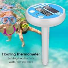 Floating Digital Pool Thermometer Solar Powered Outdoor Pool Thermometer Waterproof LCD Display Spa Thermometer-Water Sports