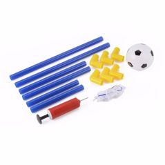 Folding Mini Football Soccer Goal Post Net Set with Pump Kids Sport Indoor Outdoor Games Toys Child Birthday Gift Plastic- Athletics