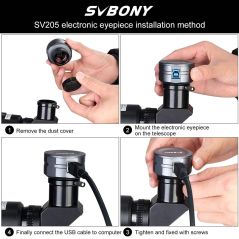 SVBONY Telescope Planetary Camera 1.25'' CMOS Astronomy Planetary Camera 8MP USB3.0 for Photography SV205-Camping & Hiking