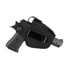 Tactical Gun Holster with Bullet Clip Pouches Concealed Carry Holsters Belt Clip IWB OWB Airsoft Pistol Bag for All Size Handgun-Camping & Hiking