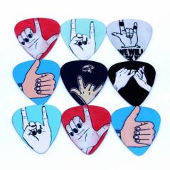 SOACH 10pcs 0.71mm high quality two side picks DIY bass guitar Accessories acoustic guitar pick Mediator parts for ukulele bass- Musical Instruments