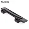 125mm Length Picatinny Rail Adapter 10 Slots Suit 11mm to 20mm Picatinny Weaver Rail for Rifle/Air Gun Hunting-Camping & Hiking